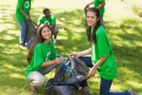 Anerley community participating in waste removal