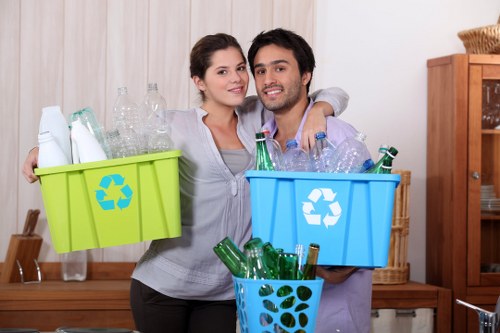 Satisfied customers utilizing our waste removal services