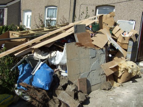 Professional garage clearance service in action
